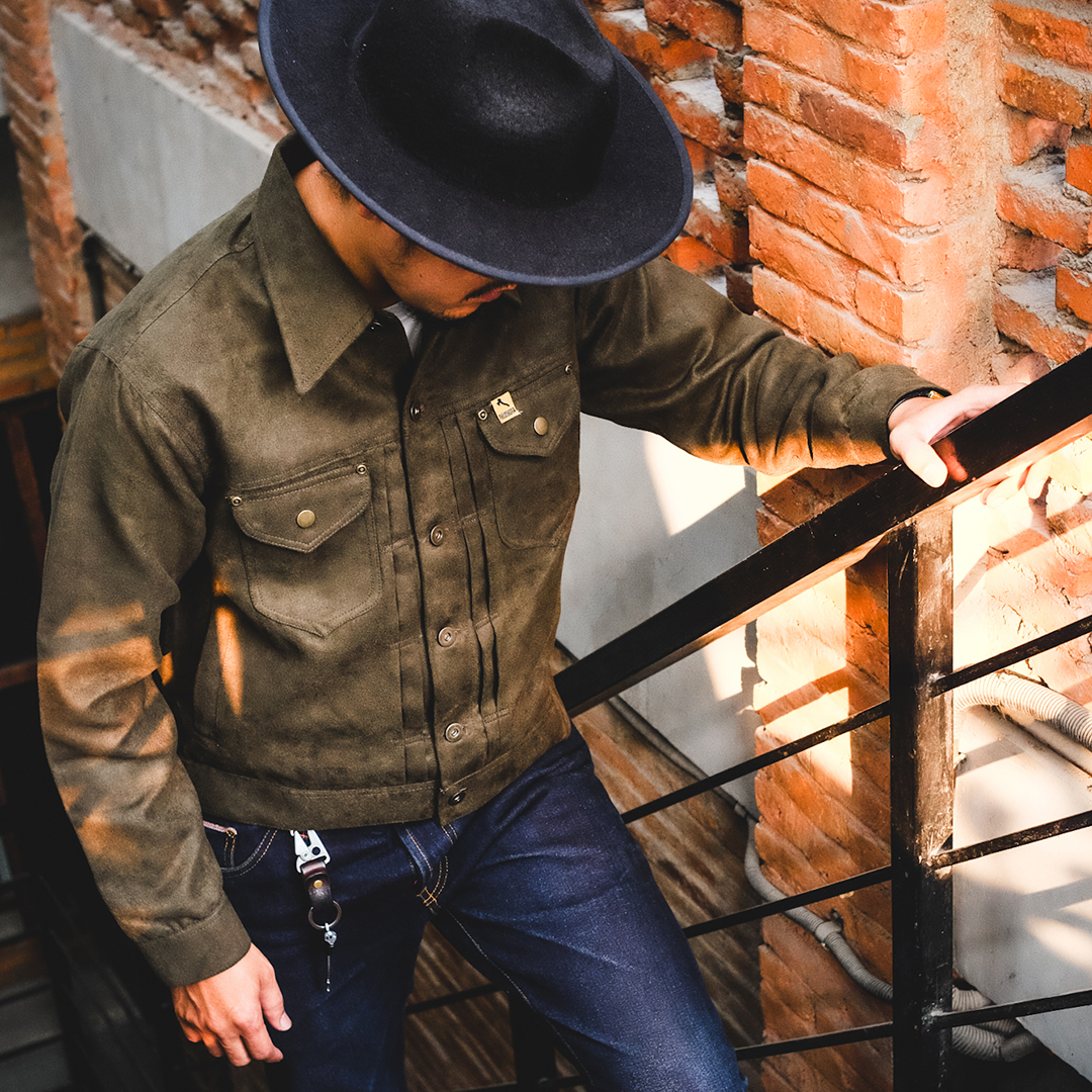 Type 2 Suede Jacket - Army Green - Image 5
