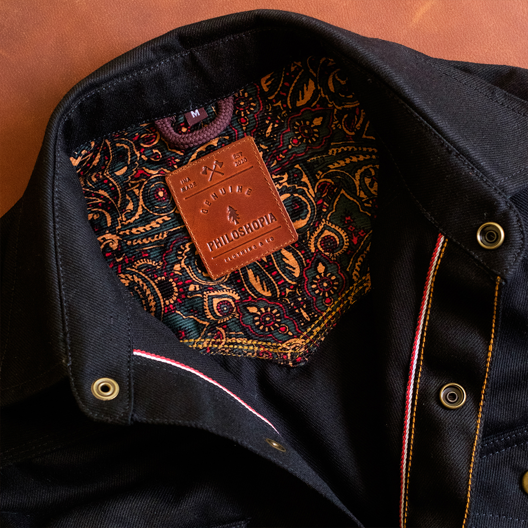 Western Shirt - Selvedge Denim Black x Black - Image 2