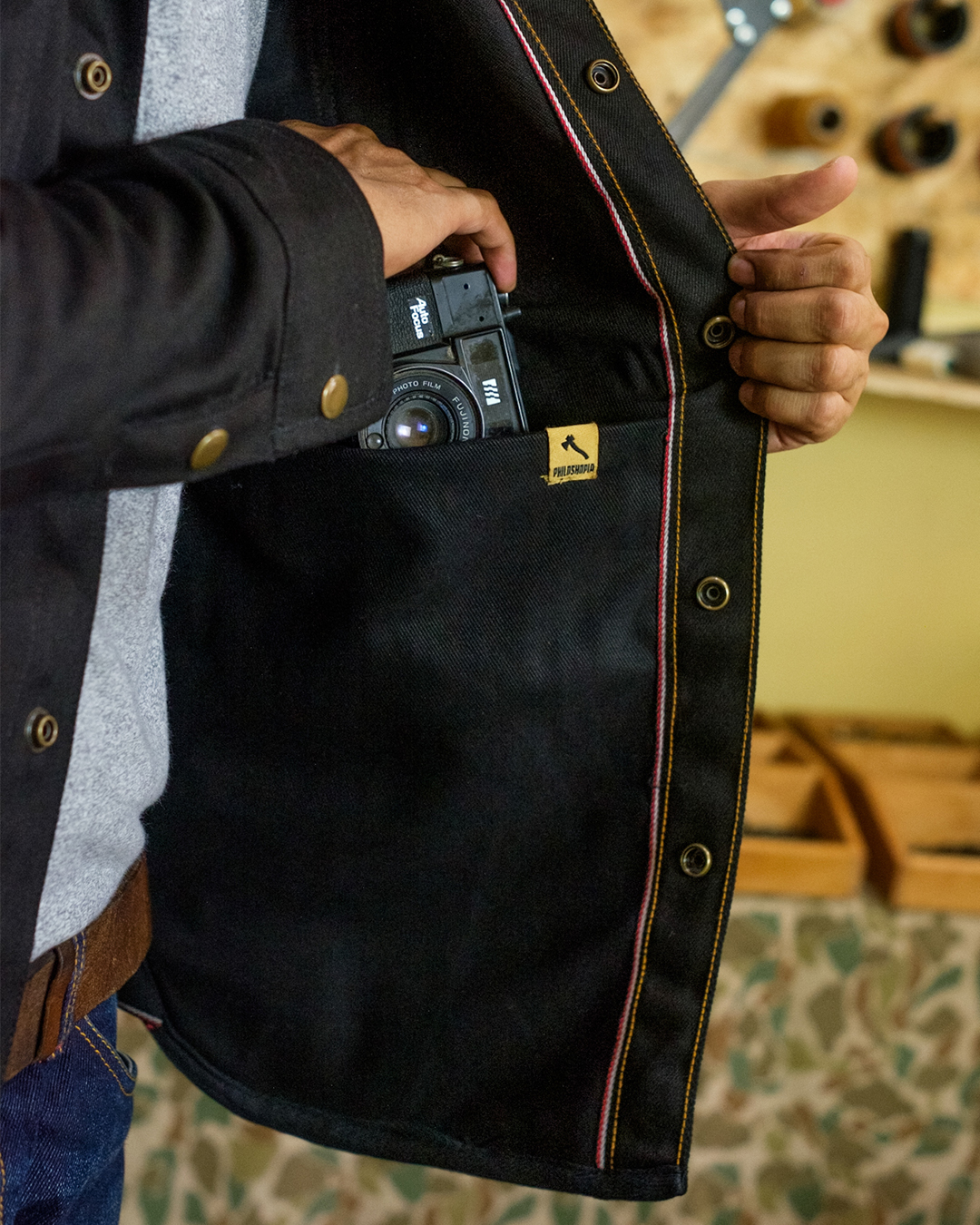 Western Shirt - Selvedge Denim Black x Black - Image 5