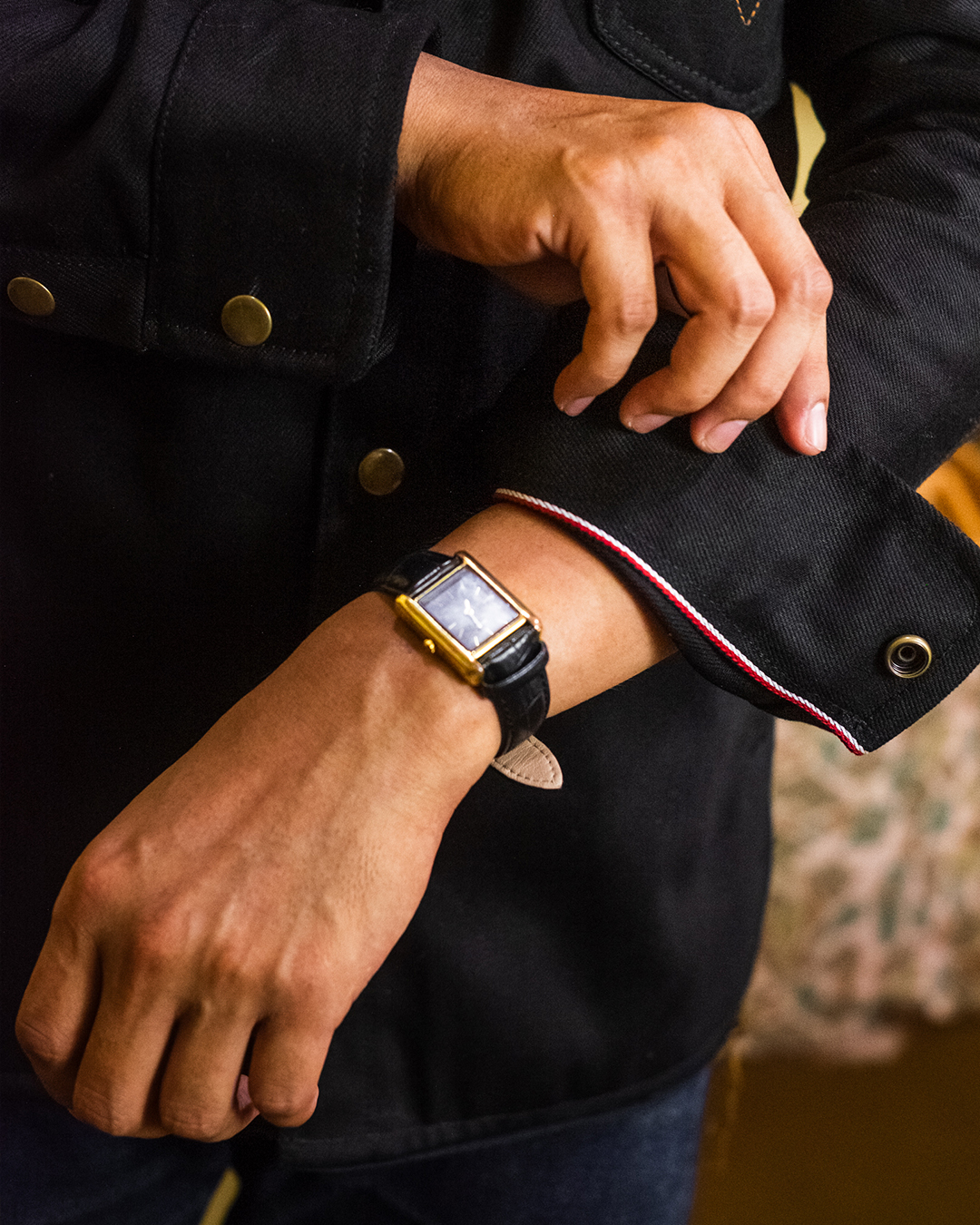 Western Shirt - Selvedge Denim Black x Black - Image 6
