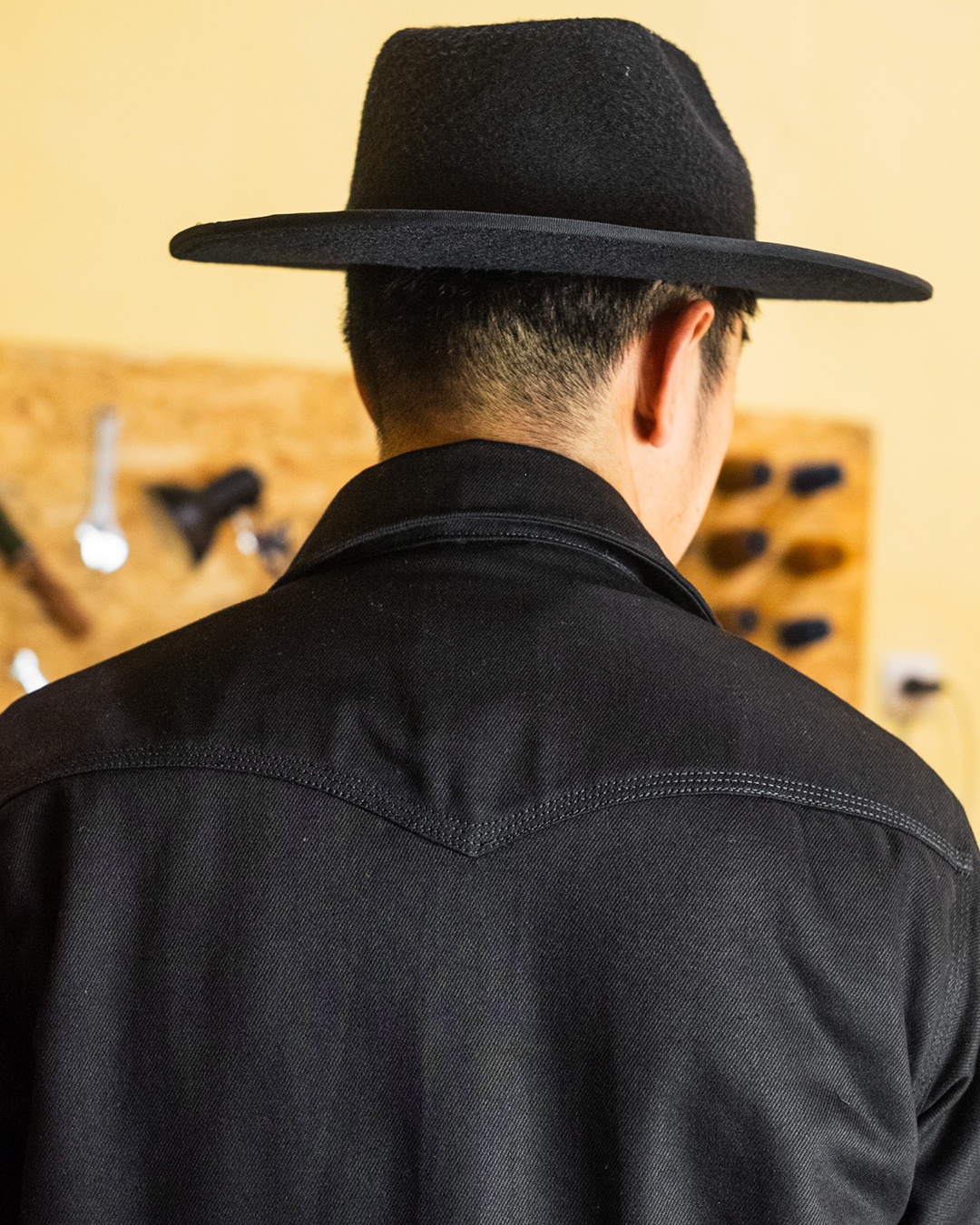 Western Shirt - Selvedge Denim Black x Black - Image 7
