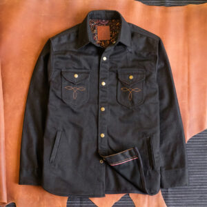 Western Shirt - Selvedge Denim Black x Black